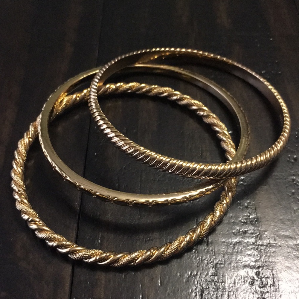 J. Crew Gold Bangle Set - Picture 3 of 4